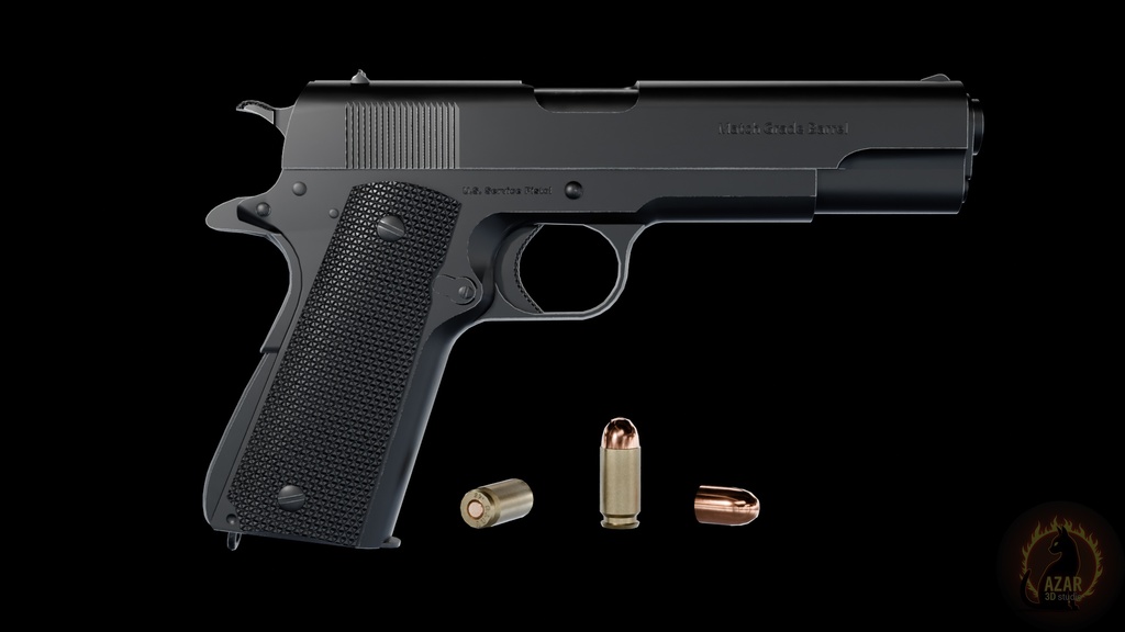Tactical Pistol 1911 (PBR / Game-Ready) タクティカルピストル