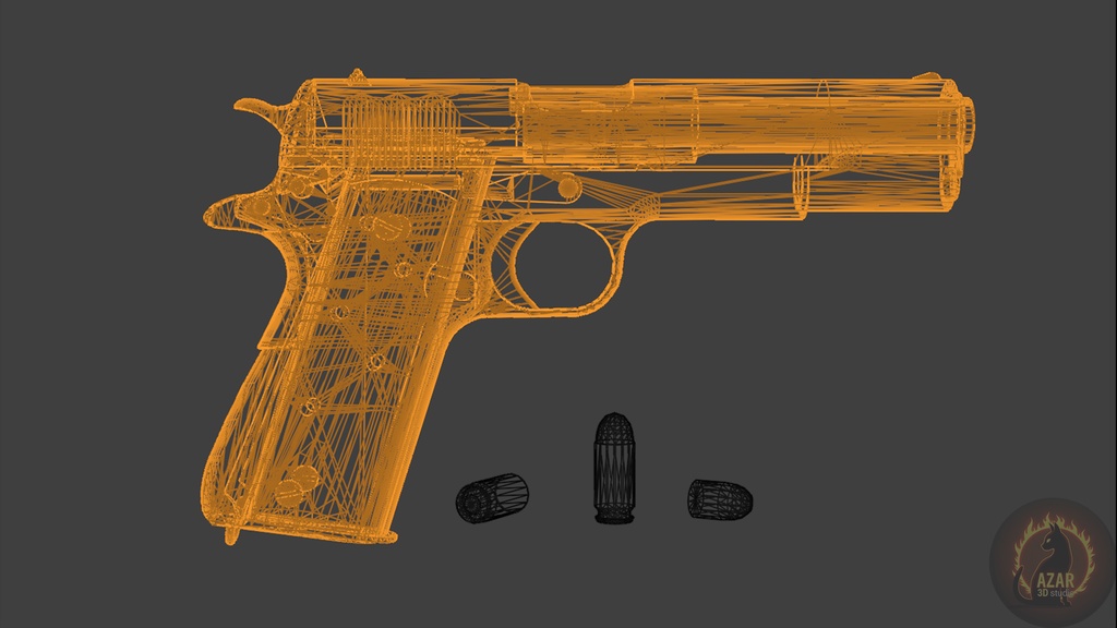 Tactical Pistol 1911 (PBR / Game-Ready) タクティカルピストル