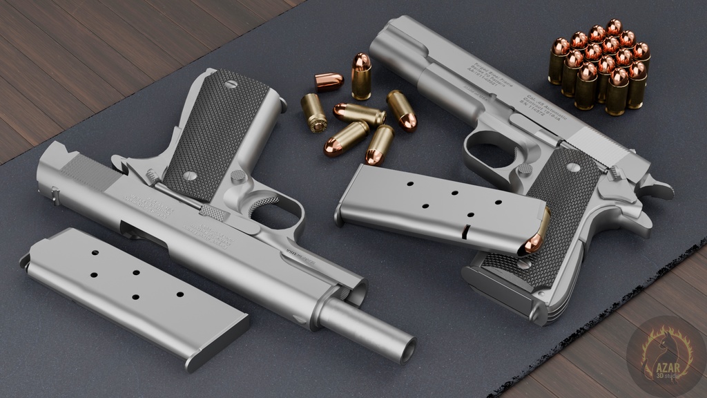 Tactical Pistol 1911 (PBR / Game-Ready) タクティカルピストル