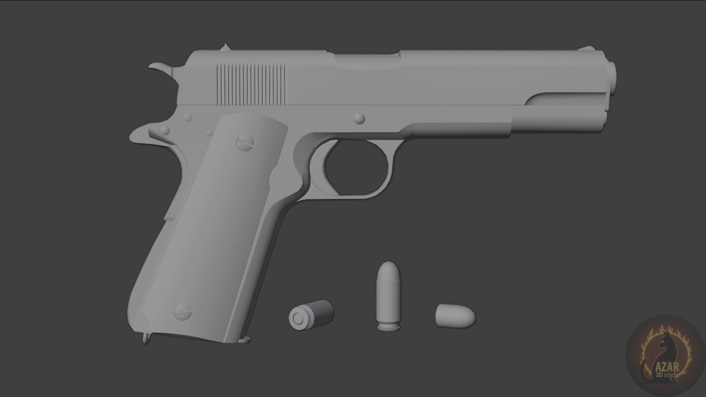 Tactical Pistol 1911 (PBR / Game-Ready) タクティカルピストル
