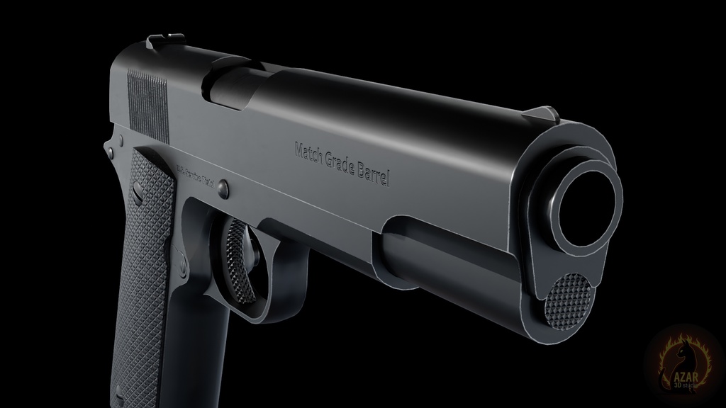 Tactical Pistol 1911 (PBR / Game-Ready) タクティカルピストル