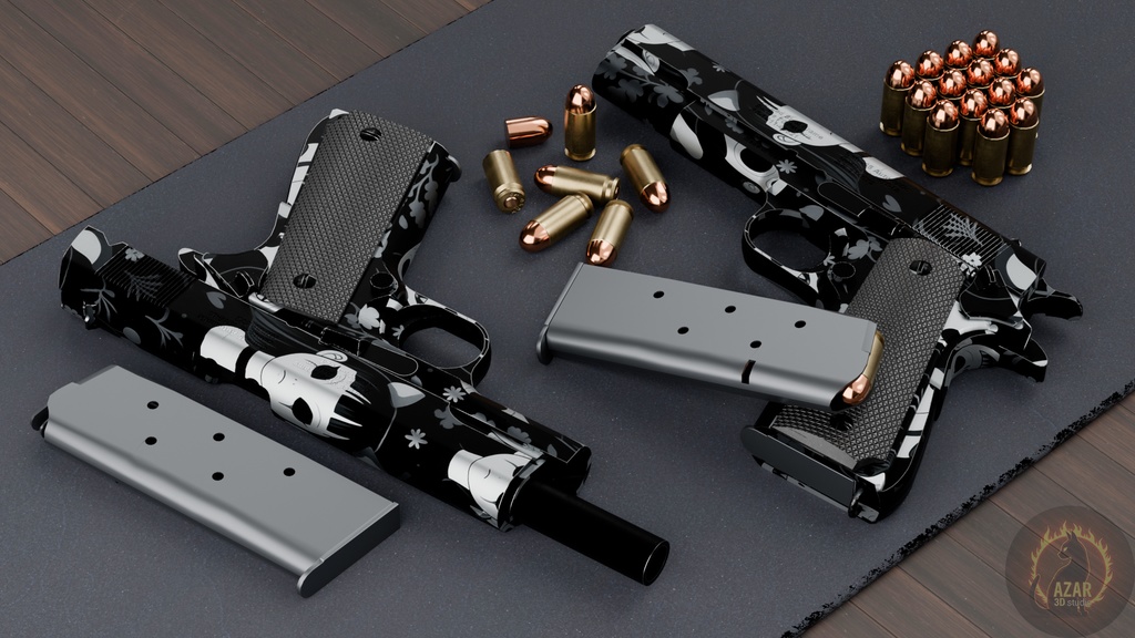 Tactical Pistol 1911 (PBR / Game-Ready) タクティカルピストル