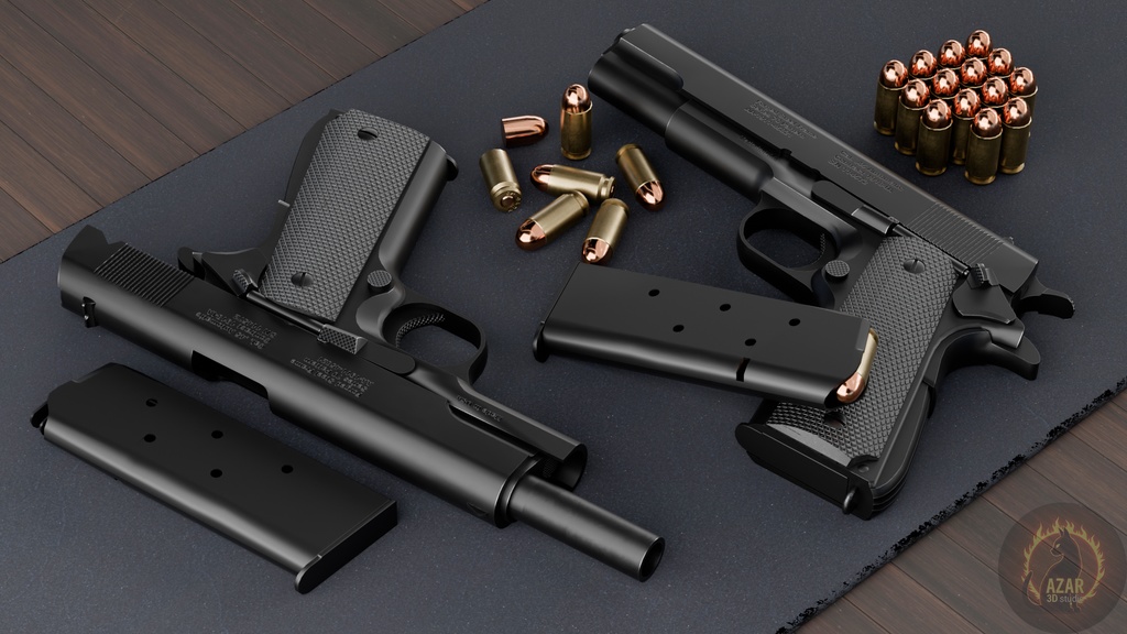 Tactical Pistol 1911 (PBR / Game-Ready) タクティカルピストル