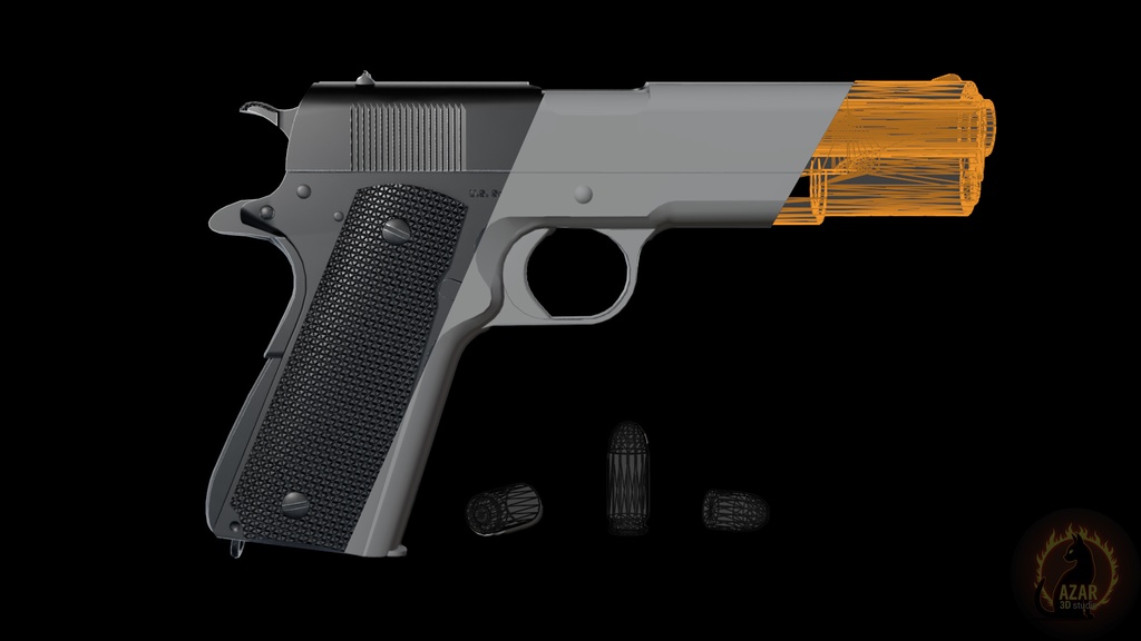 Tactical Pistol 1911 (PBR / Game-Ready) タクティカルピストル