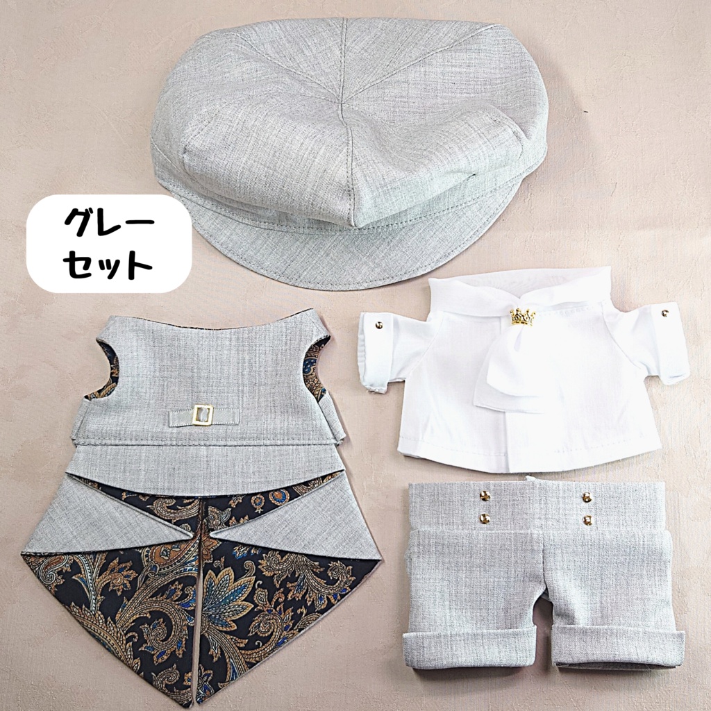 【7/30 22:00〜受注開始】燕尾風ベストのセットアップ