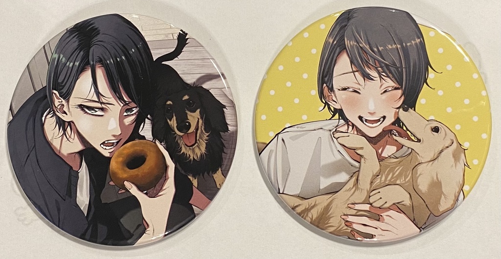 まちかづ特大缶バッジ🐶🍩