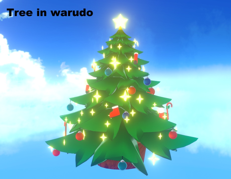 3D Christmas tree【3Dモデル】 クリスマスツリー　* with warudo
