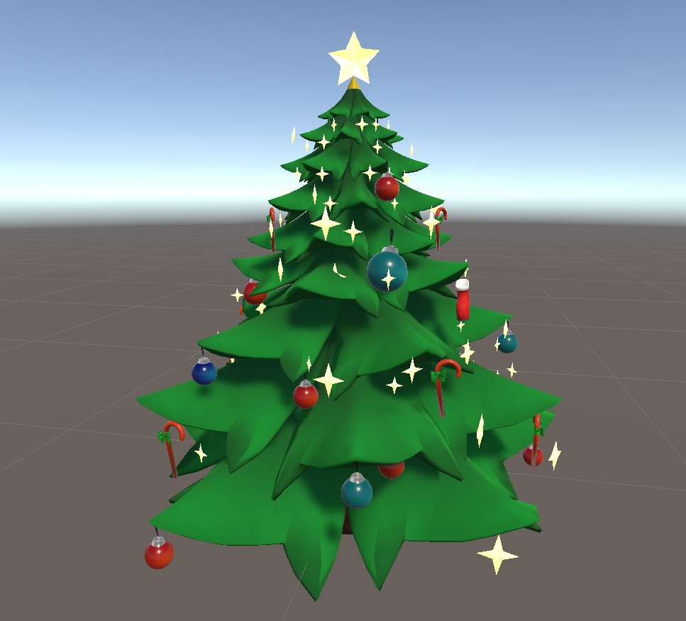 3D Christmas tree【3Dモデル】 クリスマスツリー * with warudo