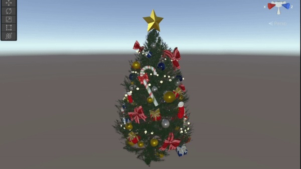 HD 3D Christmas tree【3Dモデル】 クリスマスツリー * with warudo