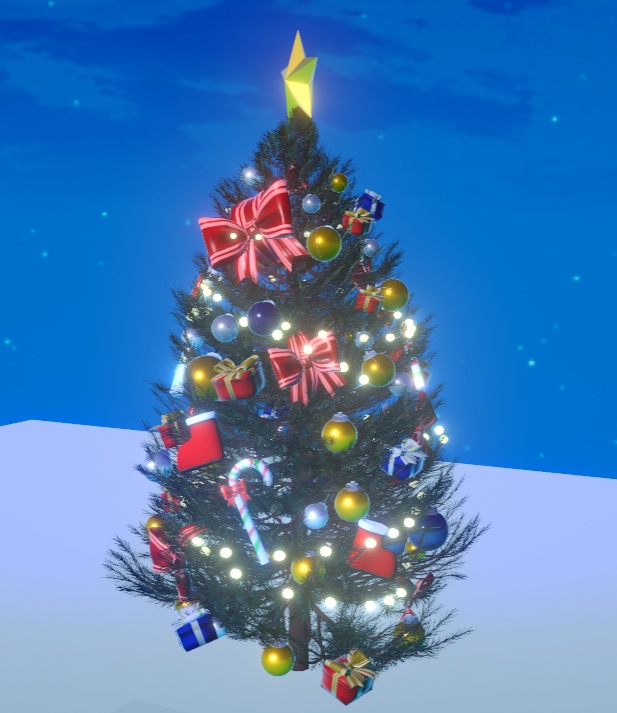 HD 3D Christmas tree【3Dモデル】 クリスマスツリー * with warudo