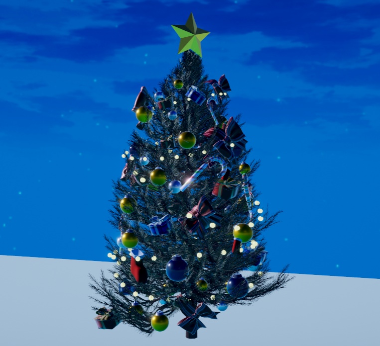 HD 3D Christmas tree【3Dモデル】 クリスマスツリー * with warudo