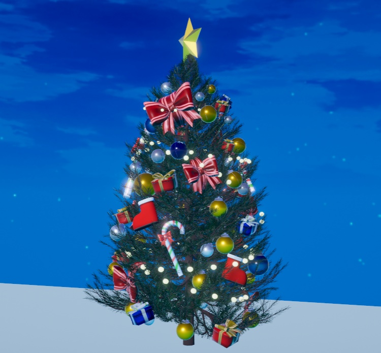 HD 3D Christmas tree【3Dモデル】 クリスマスツリー * with warudo