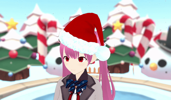 Santa Hat /christmas_hat サンタ帽子 (サンタ帽子)( 3D/Warudo) with VRM Spring bone