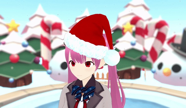 Santa Hat /christmas_hat サンタ帽子 (サンタ帽子)( 3D/Warudo) with VRM Spring bone