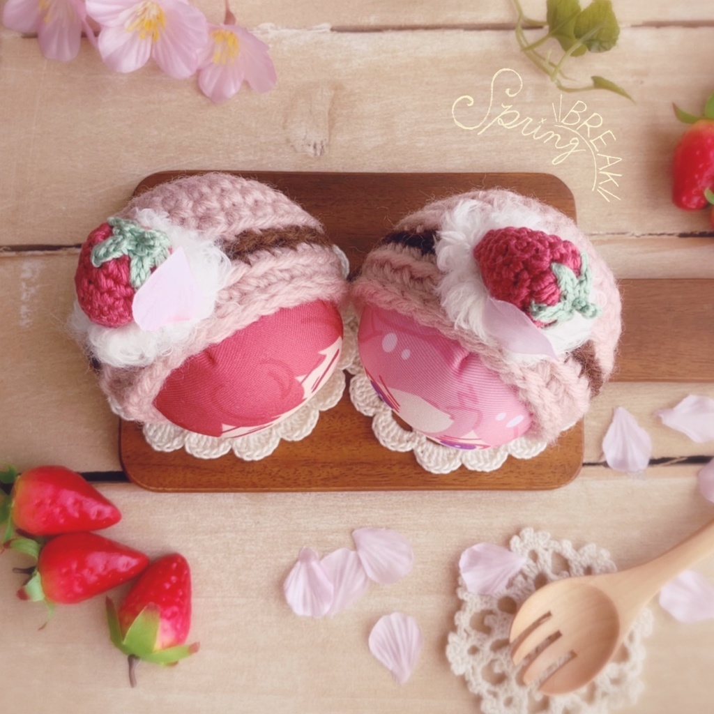 🌸🍫 おまんじゅう着ぐるみ 桜ショコラのロールケーキ