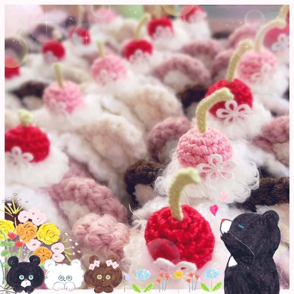 🐻🍒おまんじゅう着ぐるみ さくらんぼくまさん🍫ビターショコラ