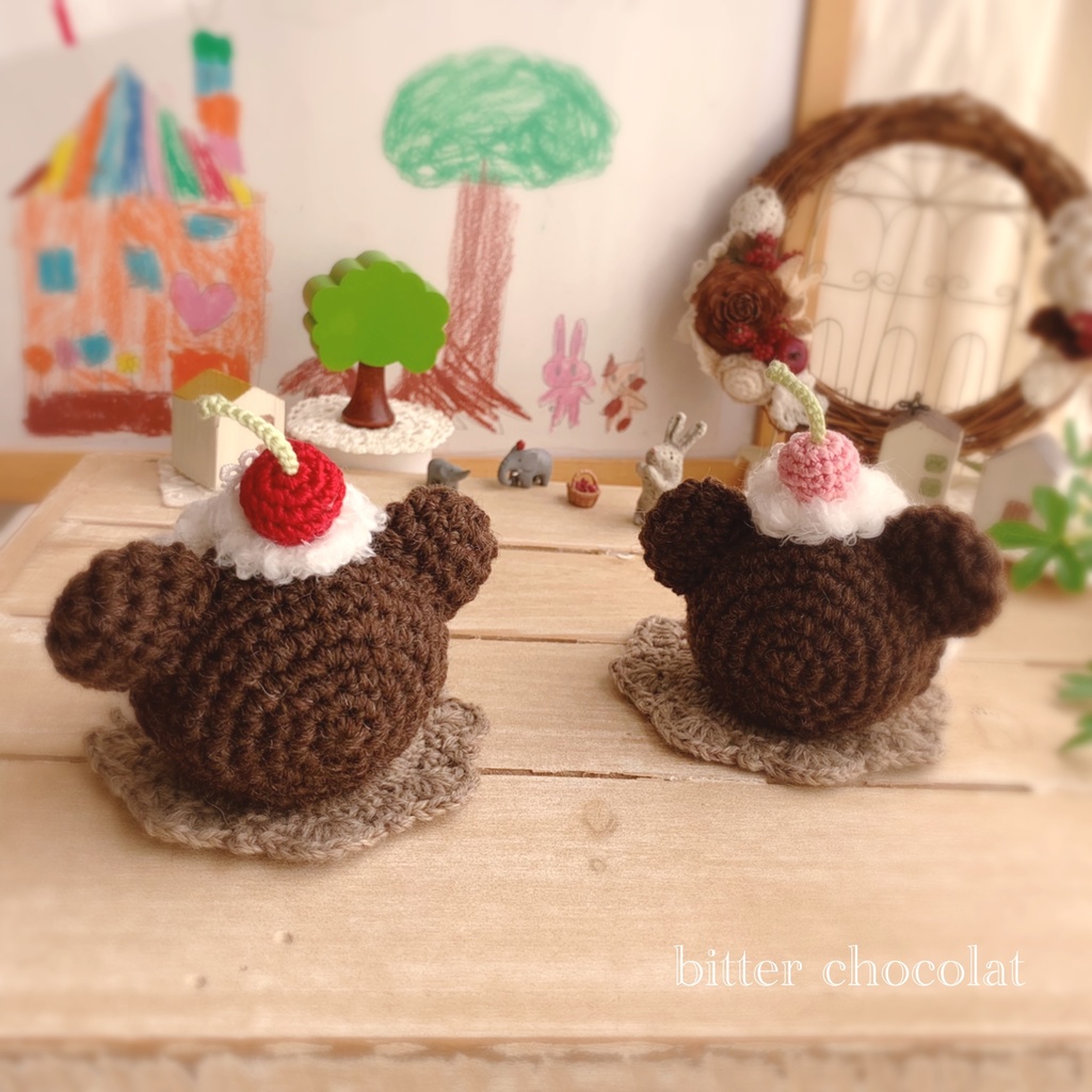 🐻🍒おまんじゅう着ぐるみ さくらんぼくまさん🍫ビターショコラ