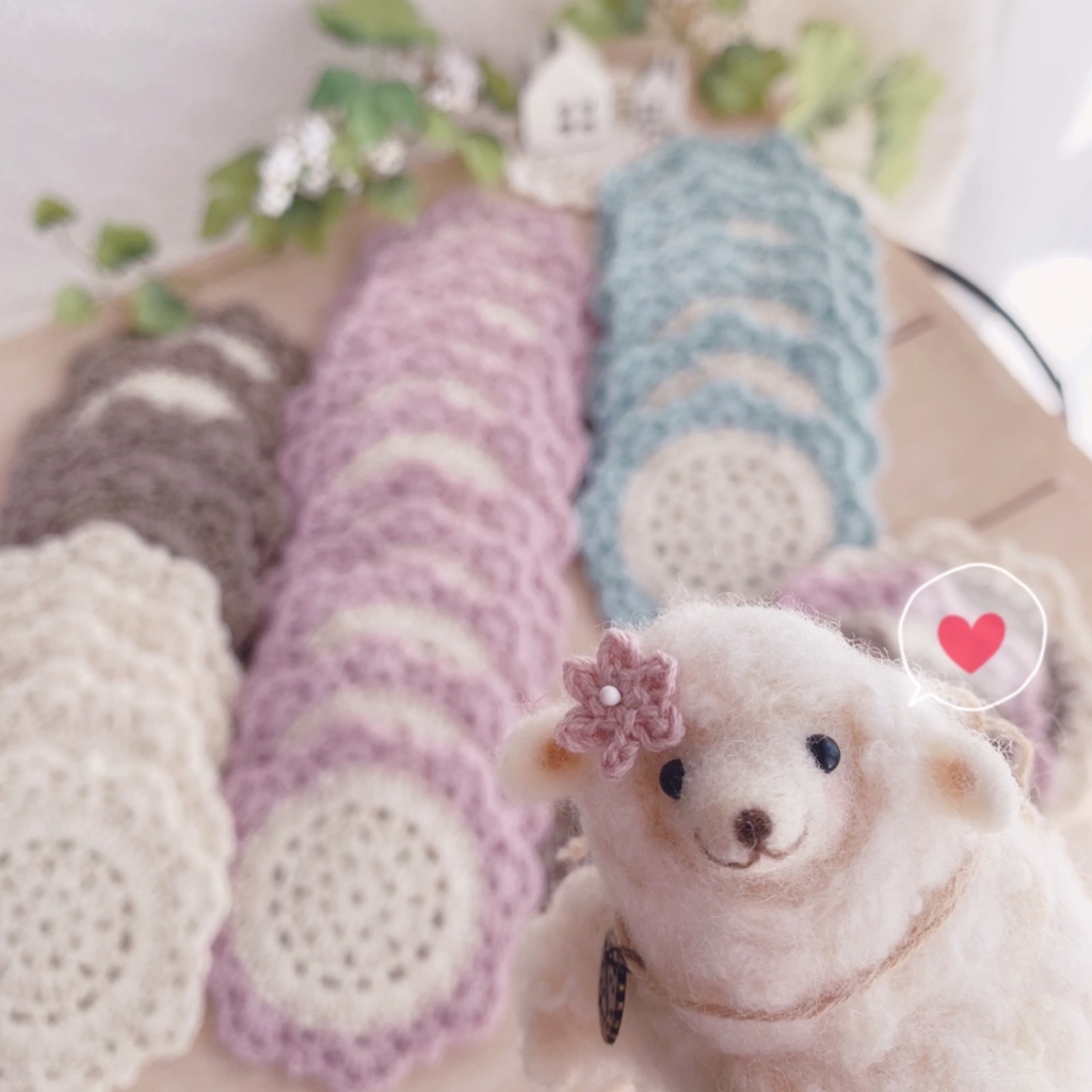 🐑💕ウールのドイリー