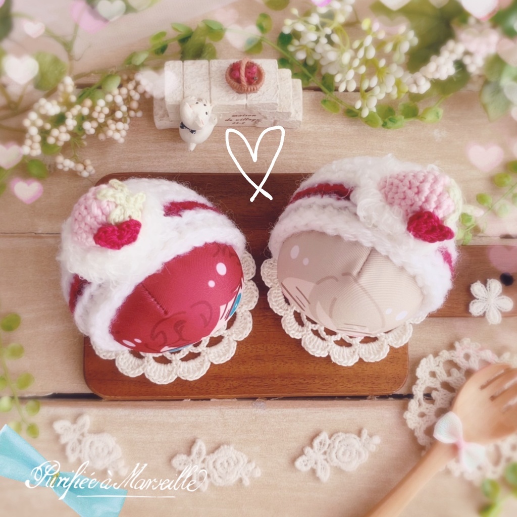 🍓💘 おまんじゅう着ぐるみ 初恋いちごのロールケーキ 💘🍓