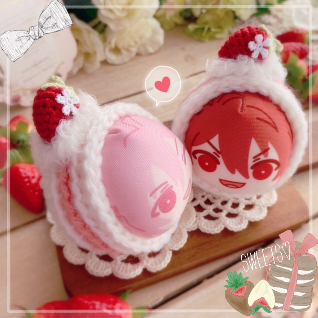 🍓おまんじゅう着ぐるみ いちごのロールケーキ🍓