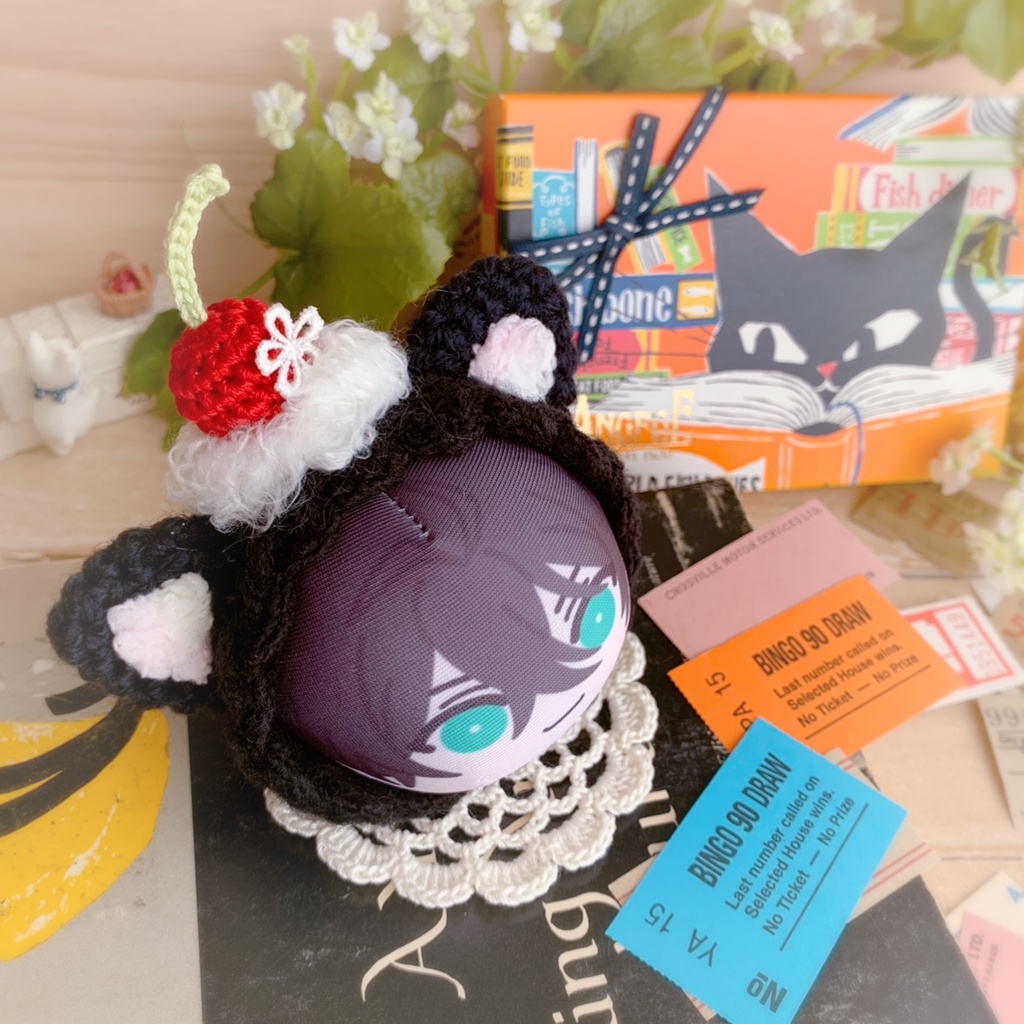 🐱🍒おまんじゅう着ぐるみ さくらんぼねこちゃん🍒🐱