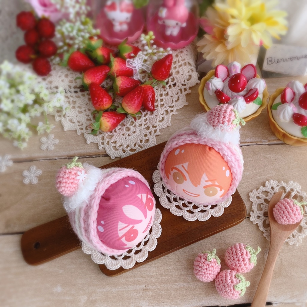 🍑🍓 おまんじゅう 着ぐるみ ももいちごのロールケーキ 🍑🍓