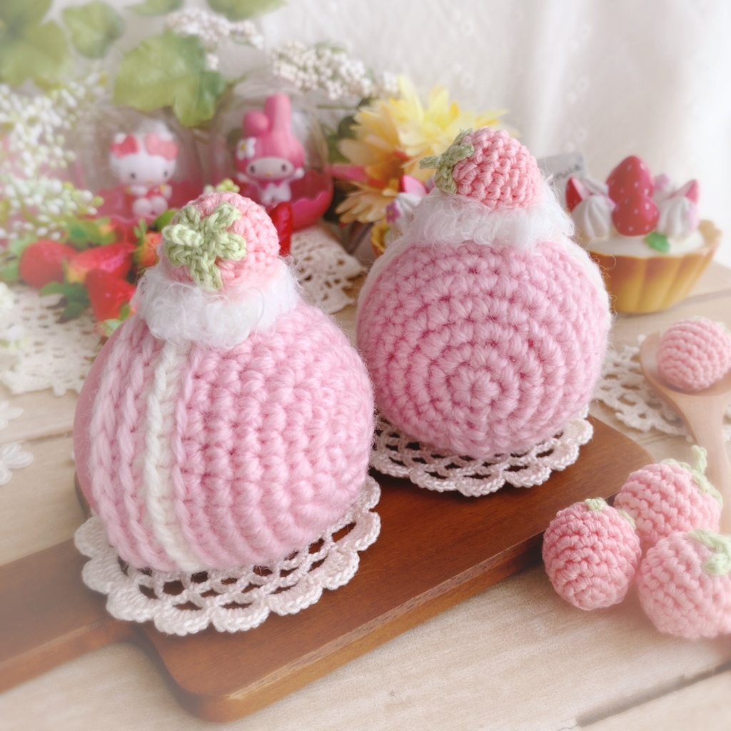 🍑🍓 おまんじゅう 着ぐるみ ももいちごのロールケーキ 🍑🍓