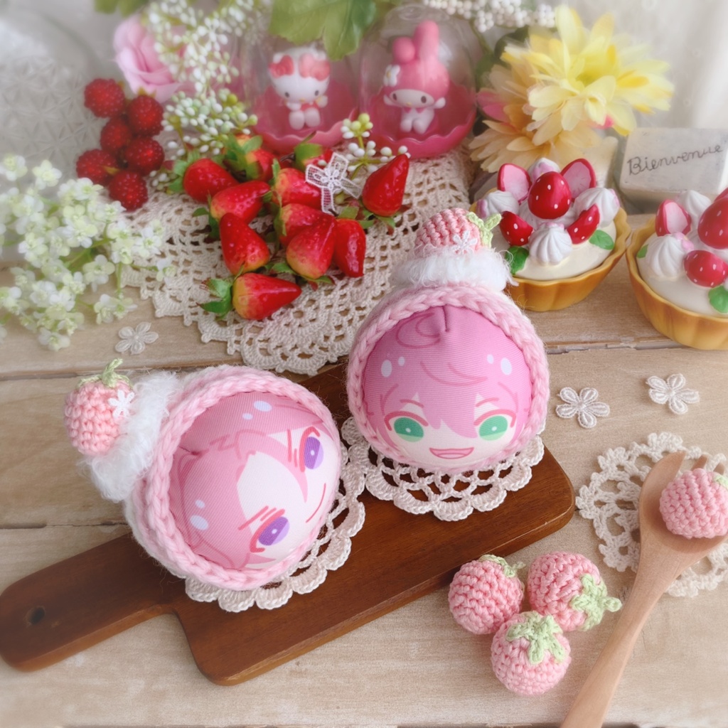 🍑🍓 おまんじゅう 着ぐるみ ももいちごのロールケーキ 🍑🍓