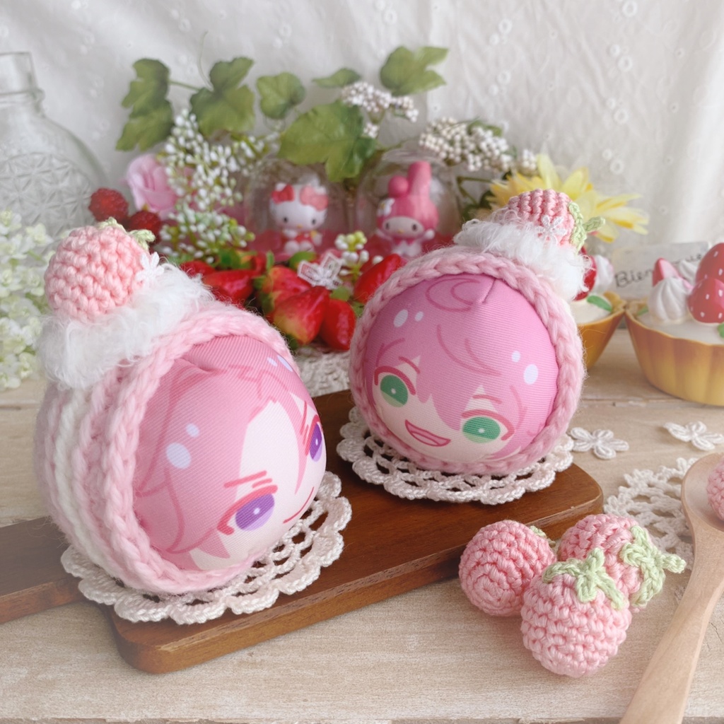 🍑🍓 おまんじゅう 着ぐるみ ももいちごのロールケーキ 🍑🍓