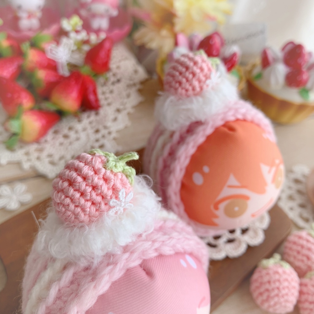 🍑🍓 おまんじゅう 着ぐるみ ももいちごのロールケーキ