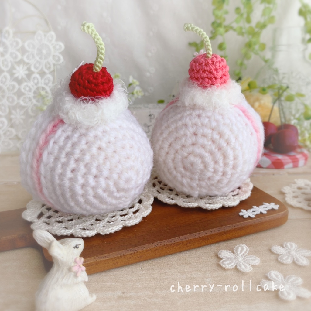 🍒 おまんじゅう着ぐるみ さくらんぼのロールケーキ 🍒