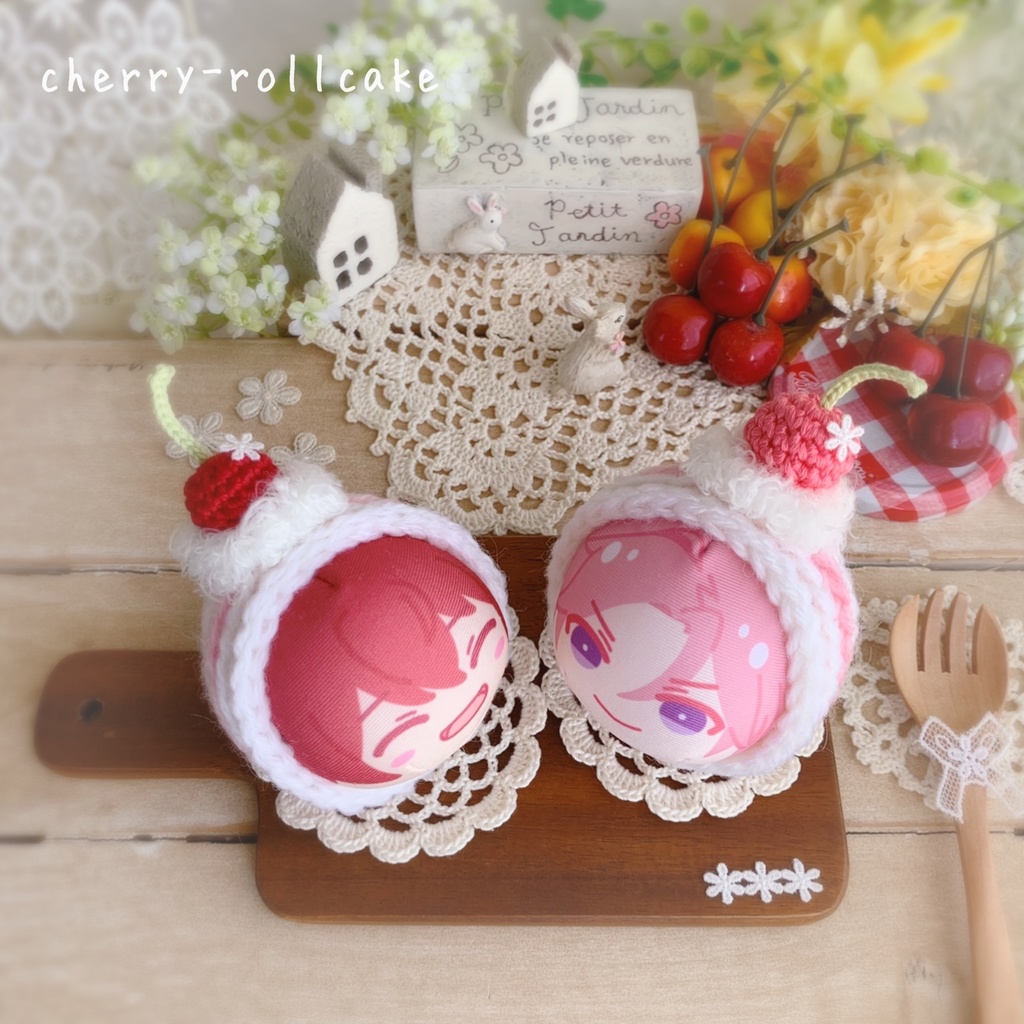 🍒 おまんじゅう着ぐるみ さくらんぼのロールケーキ 🍒