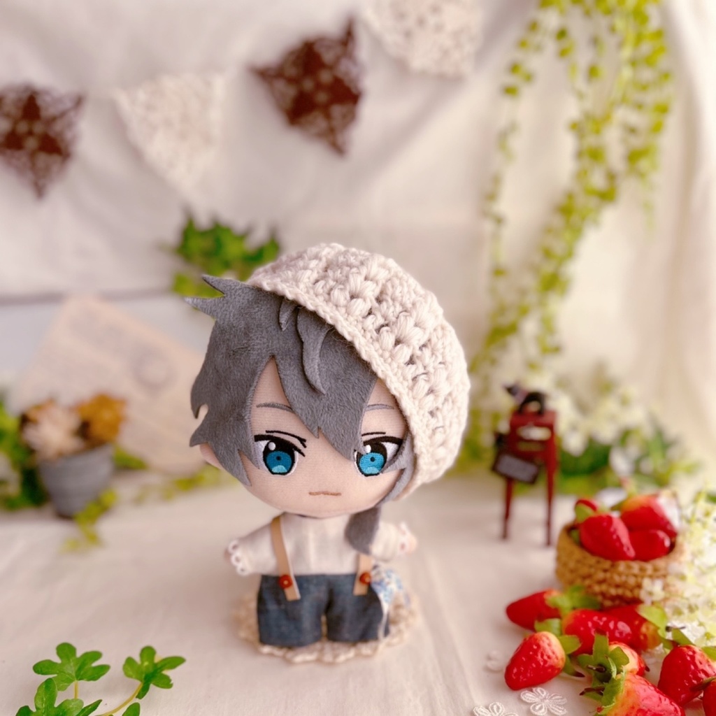 🍀16cmぬいぐるみ用ベレー風お帽子🍀