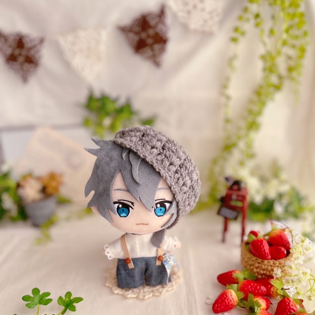 🍀16cmぬいぐるみ用ベレー風お帽子🍀