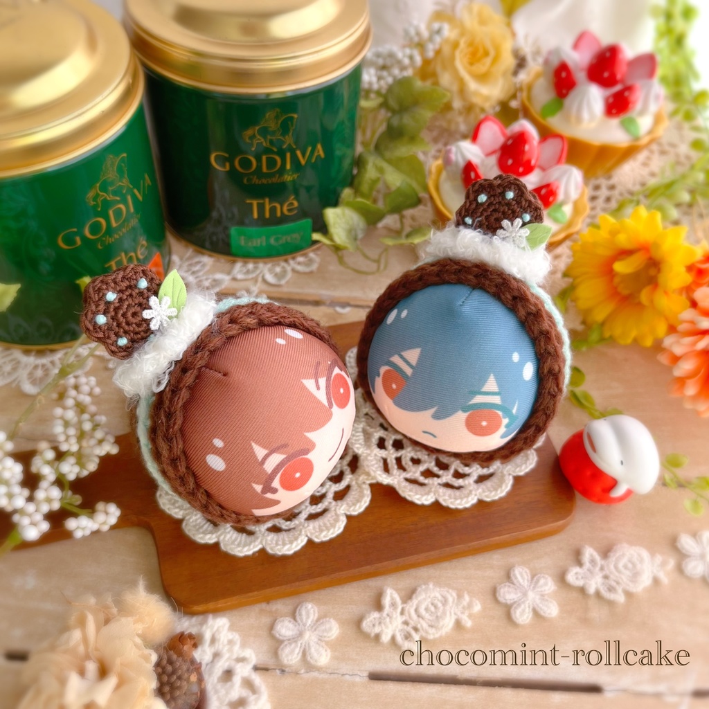 🍫🌱おまんじゅう着ぐるみ チョコミントのロールケーキ🌱🍫