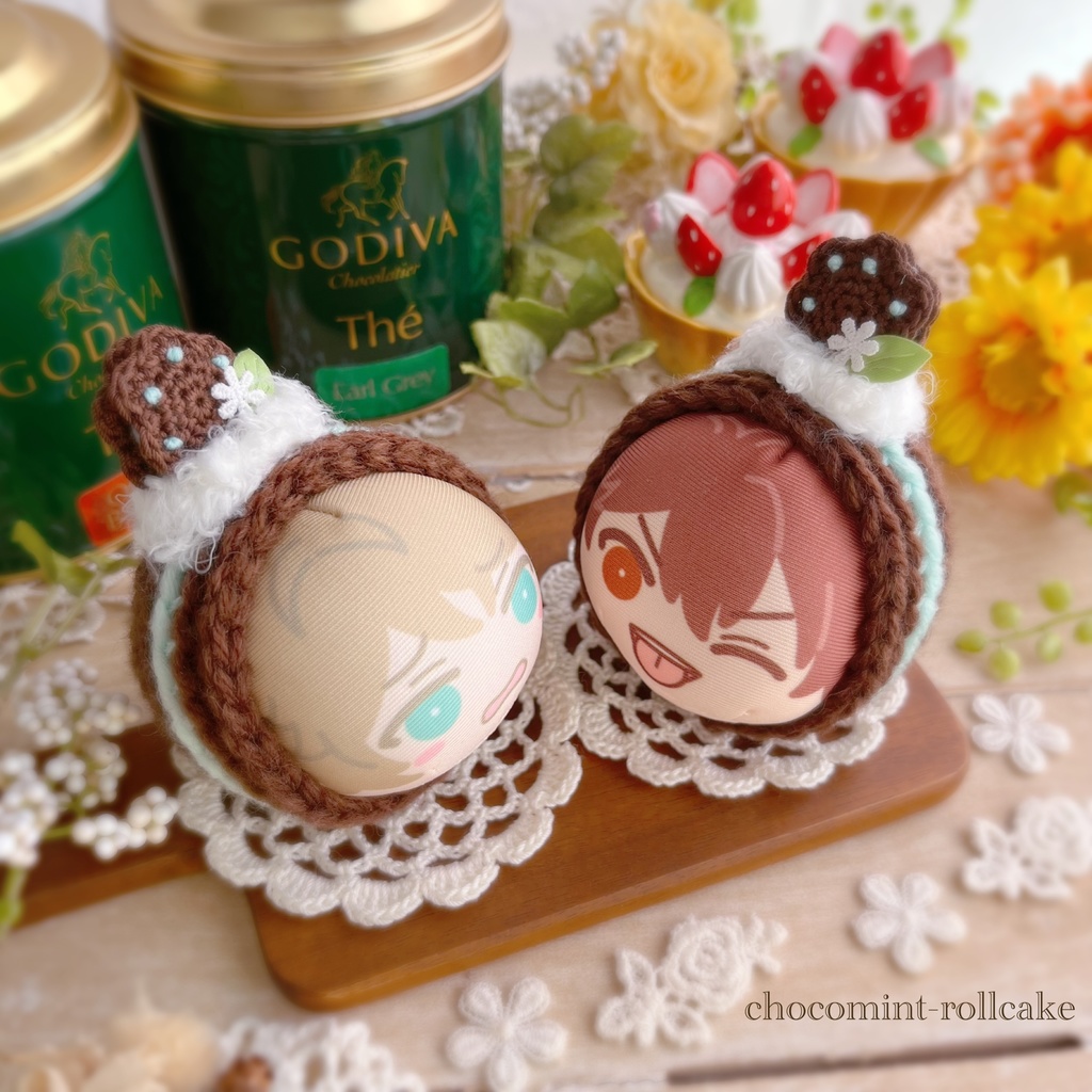 🍫🌱おまんじゅう着ぐるみ チョコミントのロールケーキ🌱🍫
