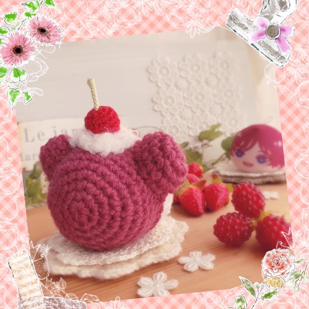 🍒🐻おまんじゅう着ぐるみ さくらんぼくまさん ❤️ラズベリー