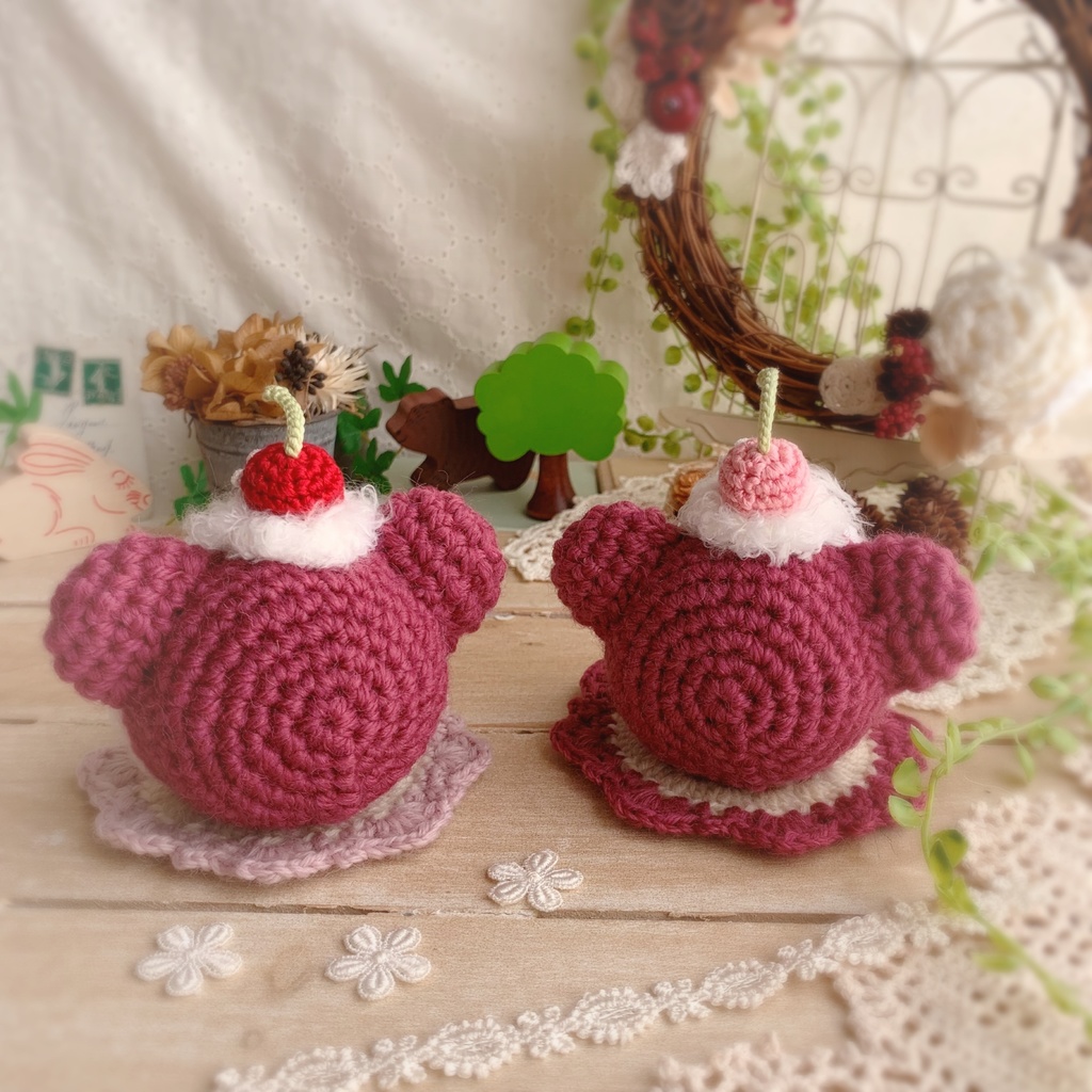 🍒🐻おまんじゅう着ぐるみ さくらんぼくまさん ❤️ラズベリー