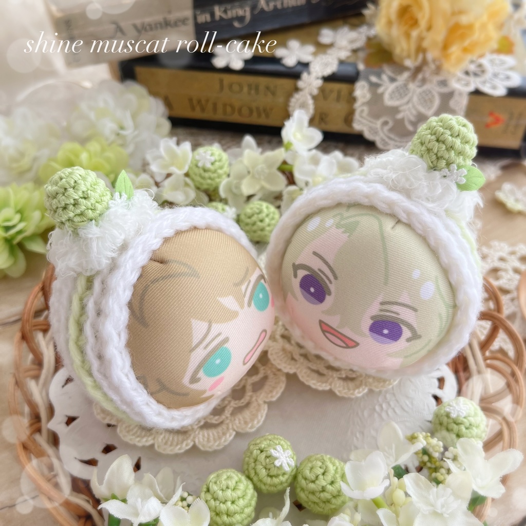 💚 おまんじゅう 着ぐるみ シャインマスカットのロールケーキ 💚