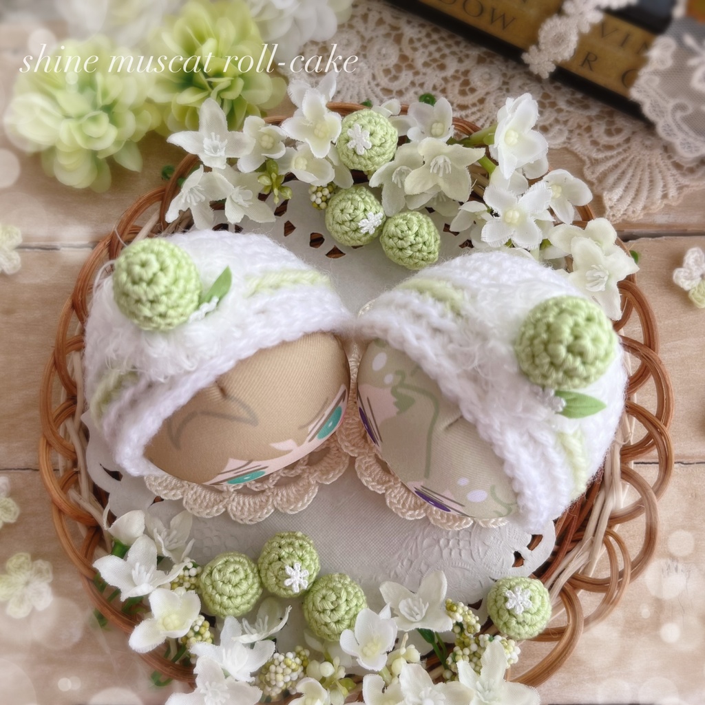💚 おまんじゅう 着ぐるみ シャインマスカットのロールケーキ 💚