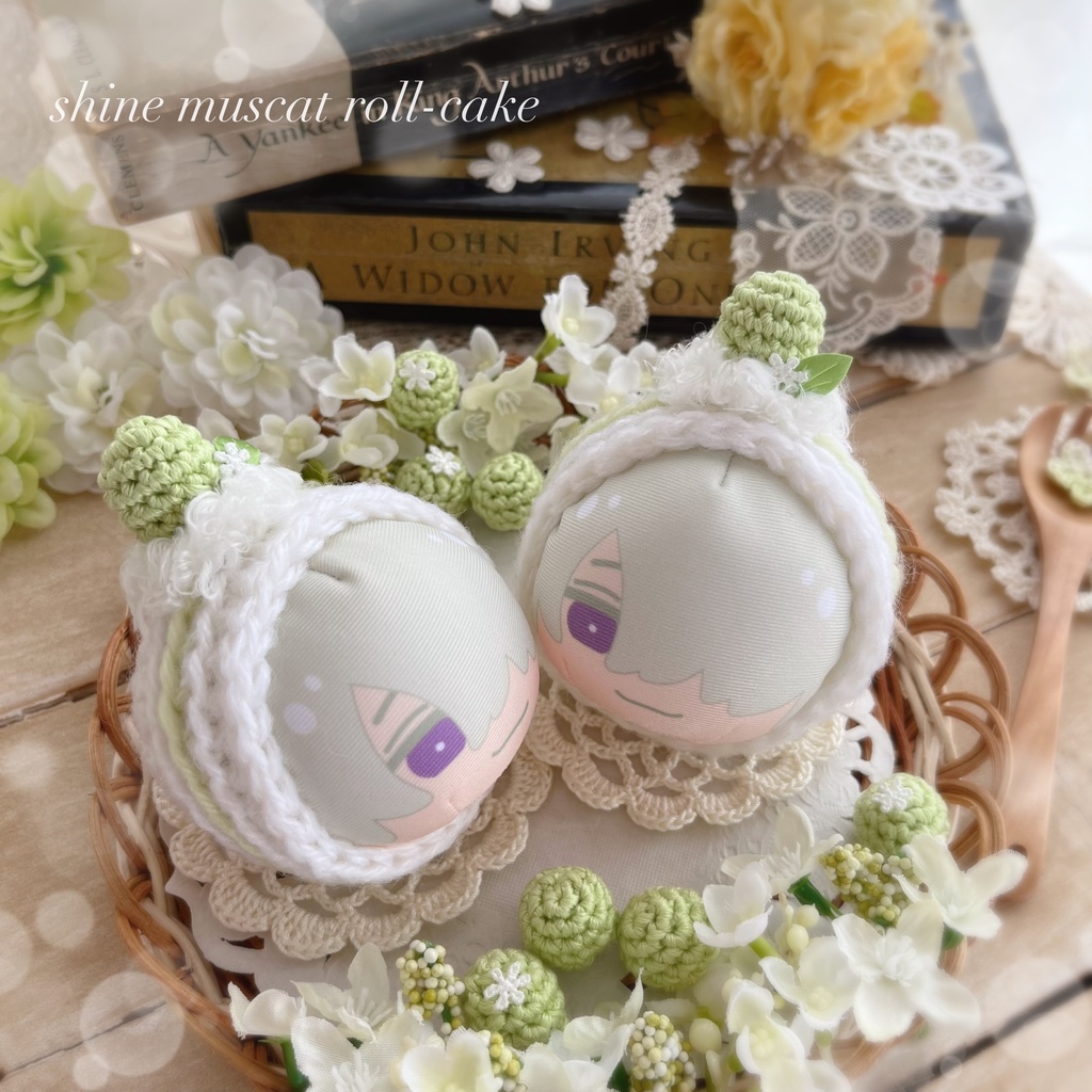 💚 おまんじゅう 着ぐるみ シャインマスカットのロールケーキ 💚