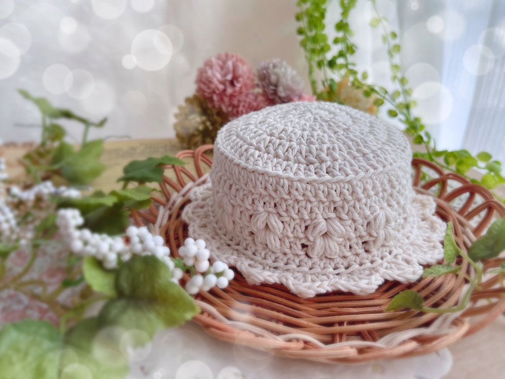 👒 オーガニックコットンのぬい用帽子 👒