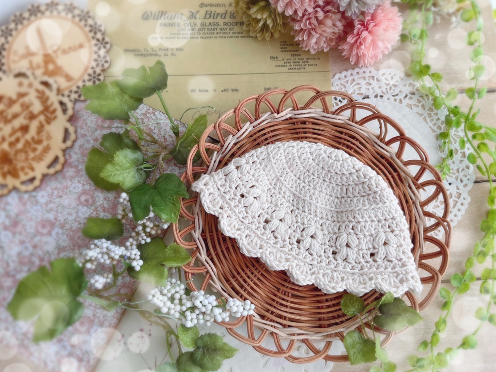 👒 オーガニックコットンのぬい用帽子 👒