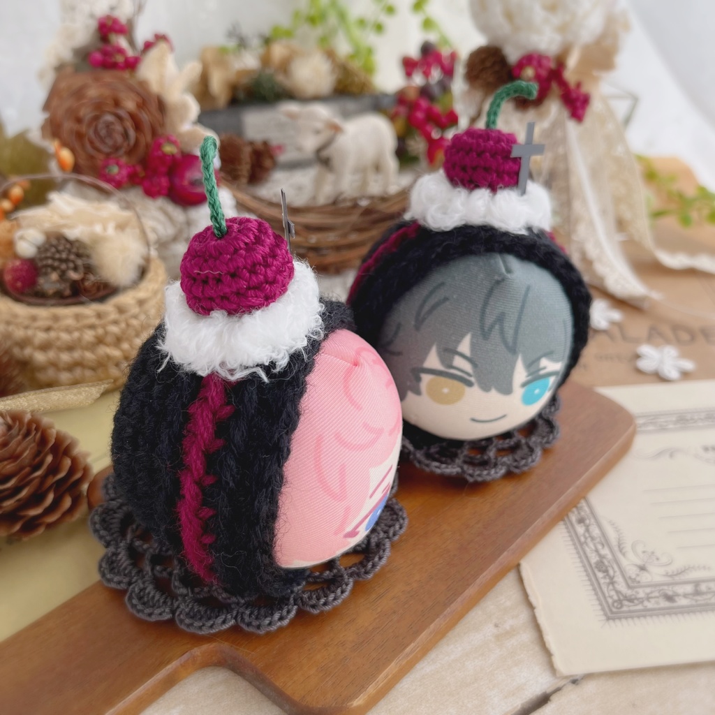 ♥️🍒 おまんじゅう着ぐるみ ダークチェリーのブラックロールケーキ🍒♥️