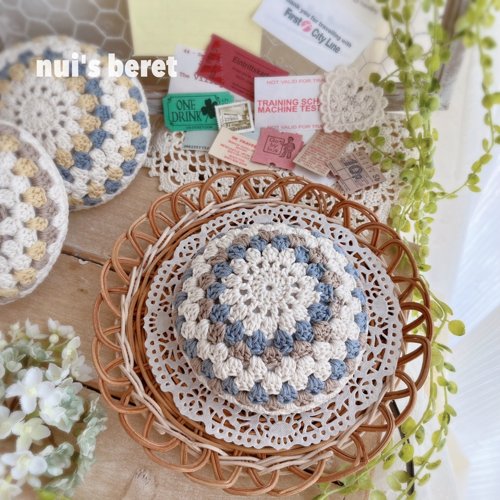 🍀 ぬいちゃん用ベレー帽 🍀