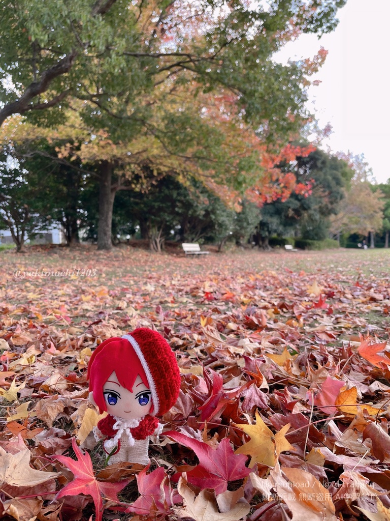 *ぬいぐるみ用りんごカラーのティペット*