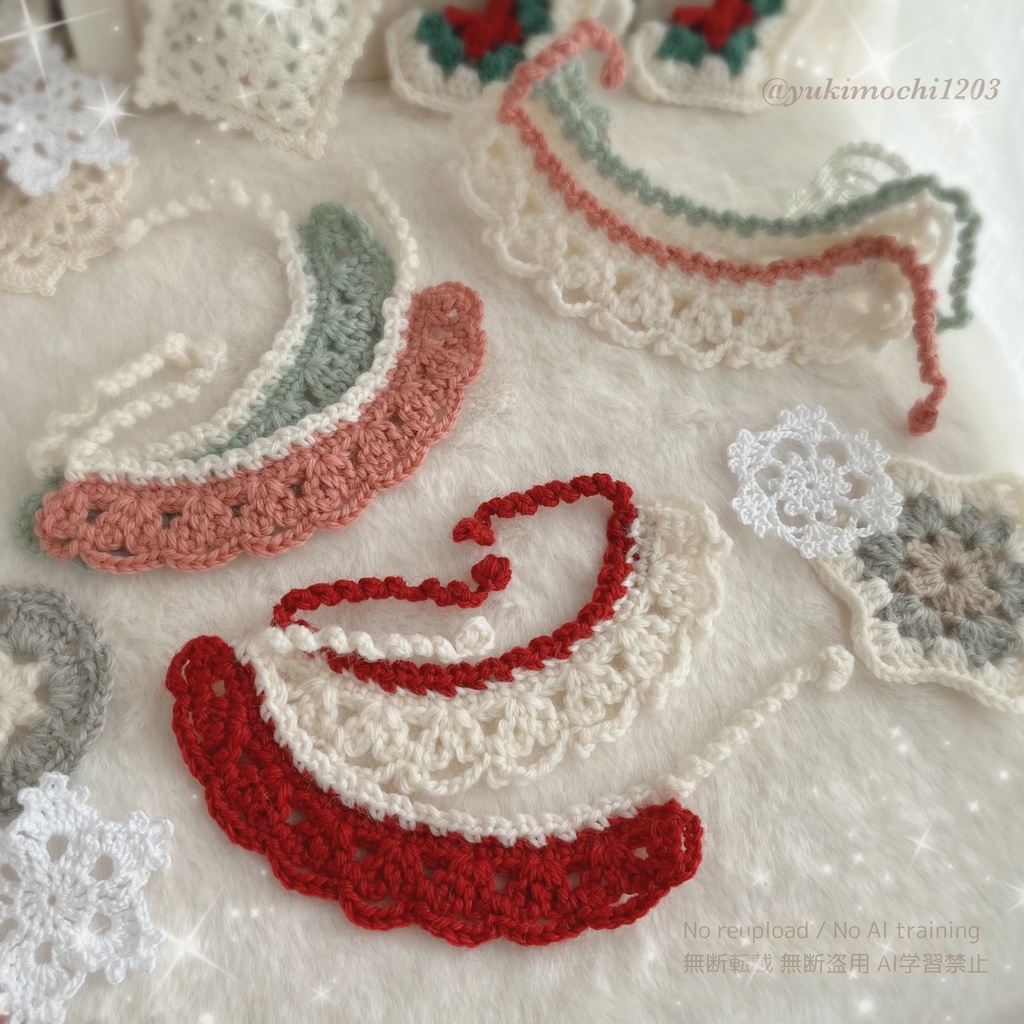 *ぬいぐるみ用りんごカラーのティペット*