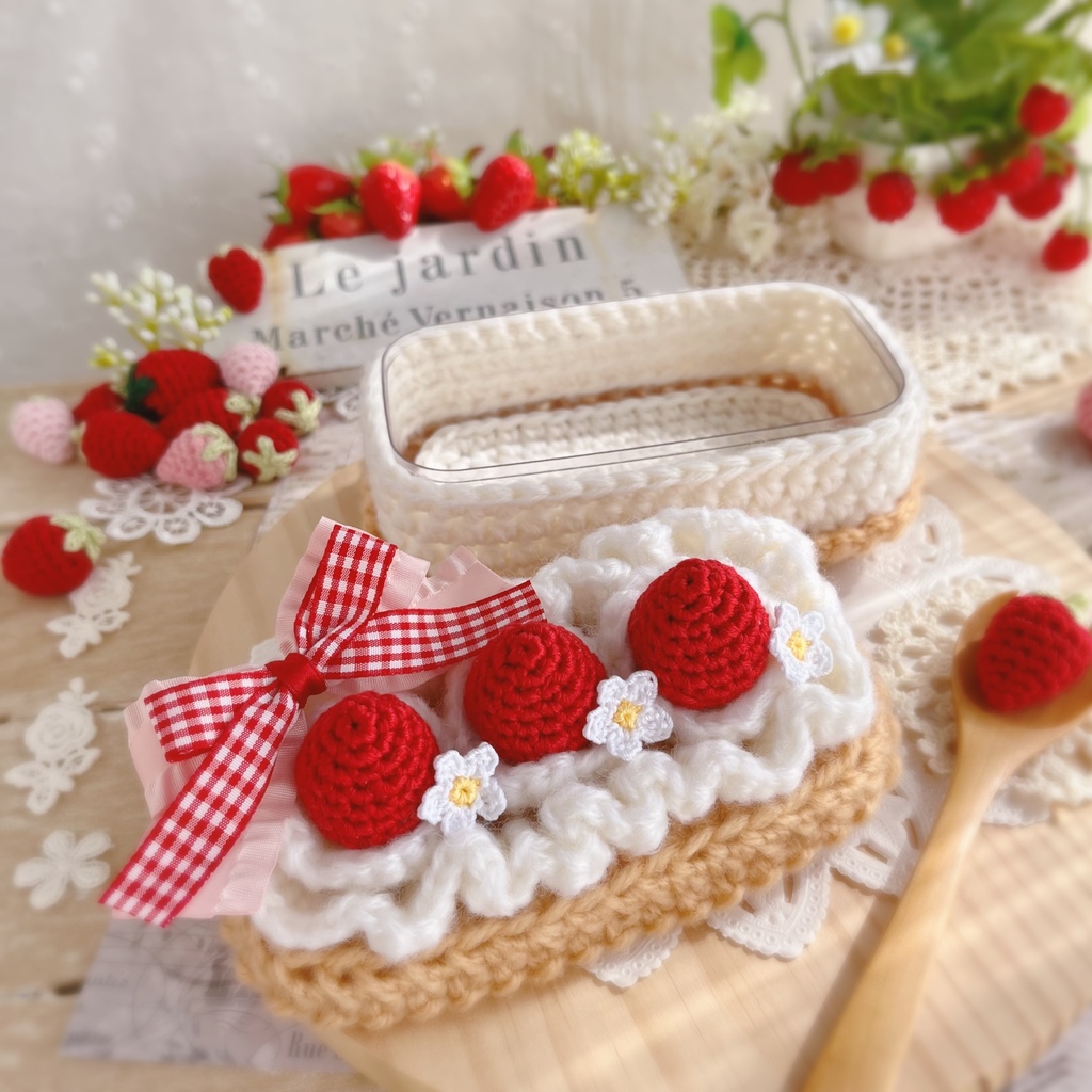 🍓クリームたっぷりのバターサンド風いちごのケーキ🍓