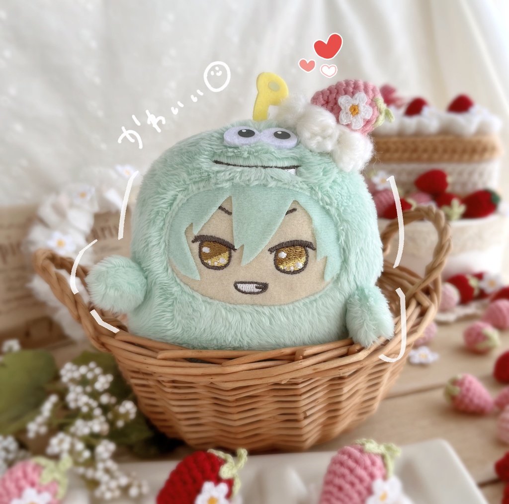 🍓摘みたていちごのブローチ🍓