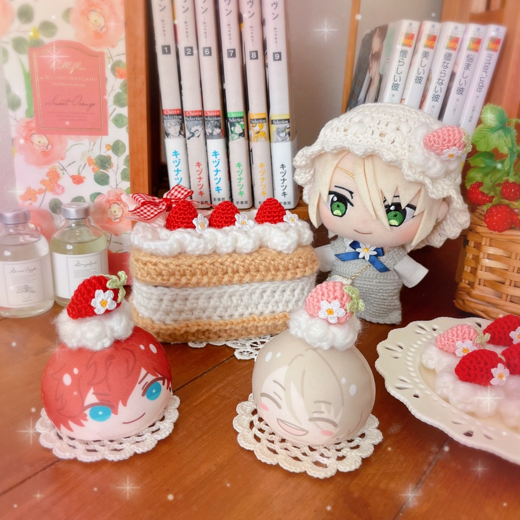 🍓摘みたていちごのブローチ🍓